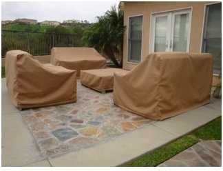 Patio Furniture Set Covers Sunbrella Beige