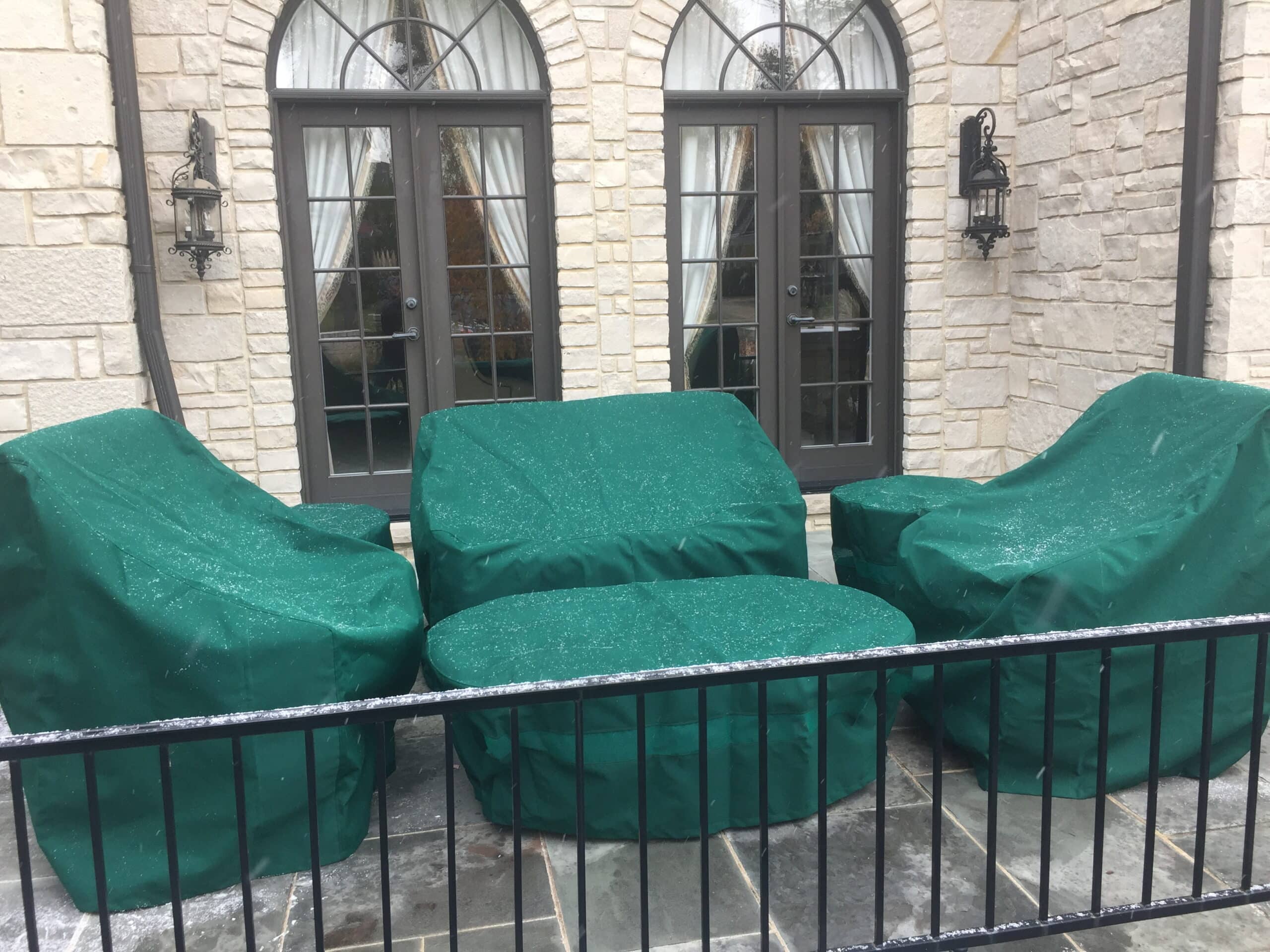Patio Furniture Set Covers Sunbrella Forest Green