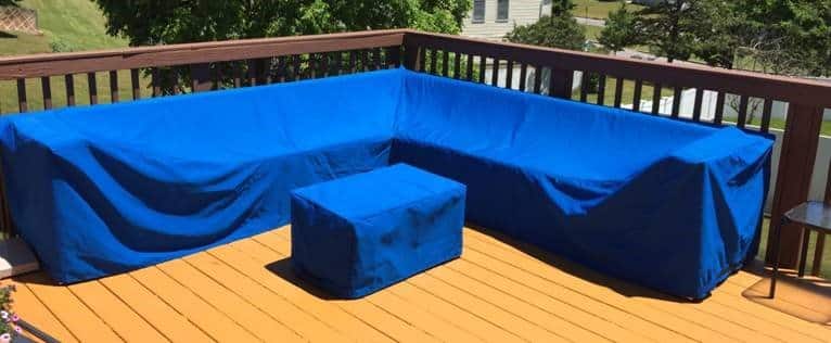 Sectional Cover Sunbrella Pacific Blue