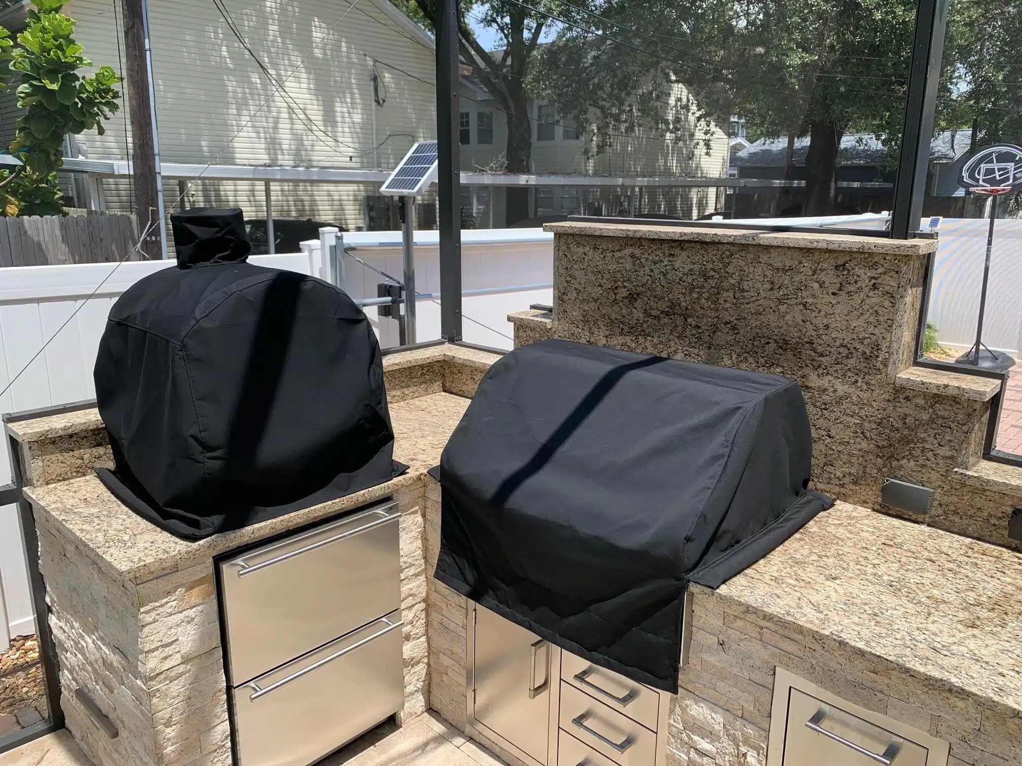 Custom Grill Hood and Pizza Oven Cover
