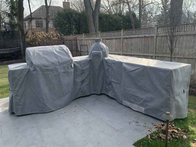 Custom L Shaped Outdoor Kitchen Cover