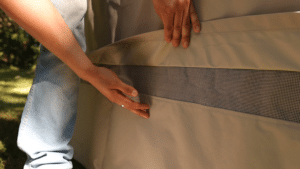 Mesh Vents On A Outdoor Sectional Cover