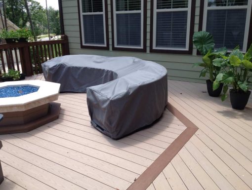 Curved Outdoor Sectional Custom Cover