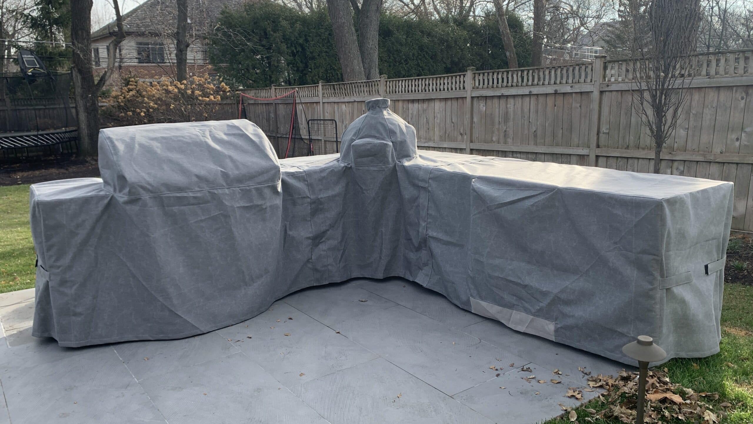Custom L Shaped Outdoor Kitchen Cover