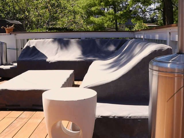L-Shaped Sectional with End Tables Cover
